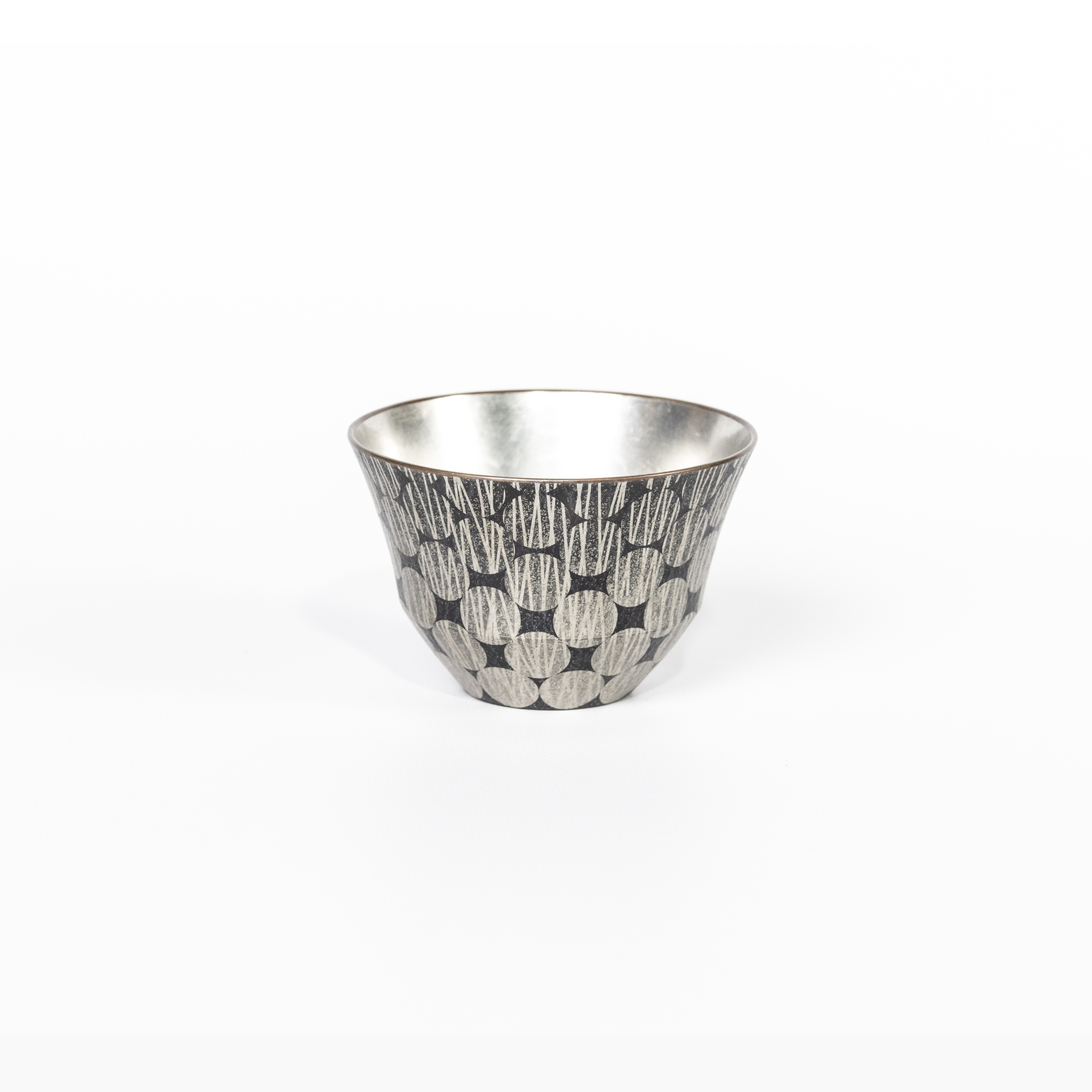 Tin-colored Sake Cup