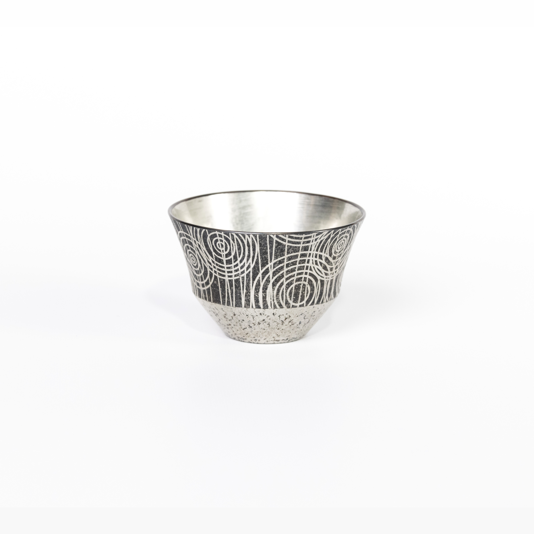 Tin-colored Sake Cup